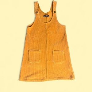 Blue Spice Orange Corduroy Dress with Pockets